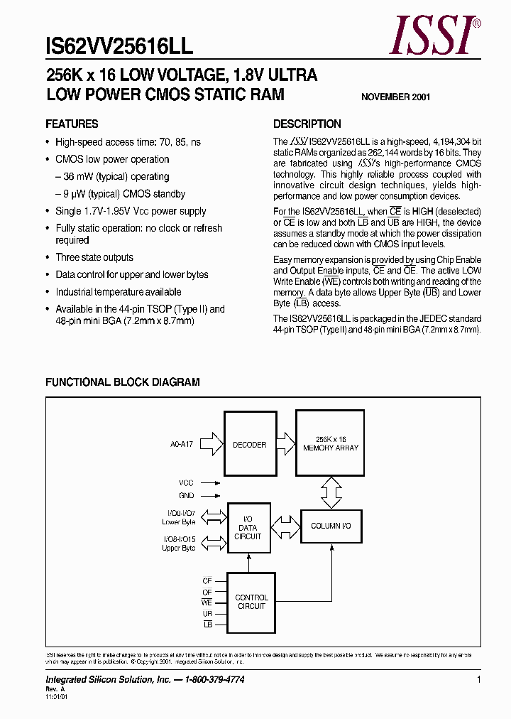 IS62VV25616LL-70T_4047218.PDF Datasheet