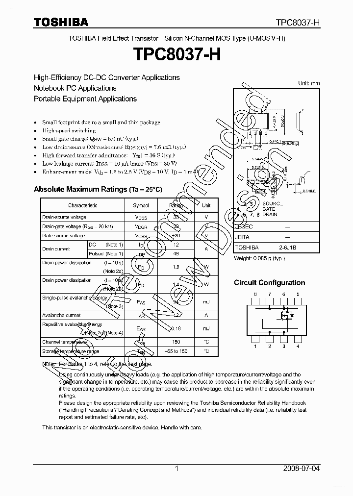 TPC8037-H_4199695.PDF Datasheet