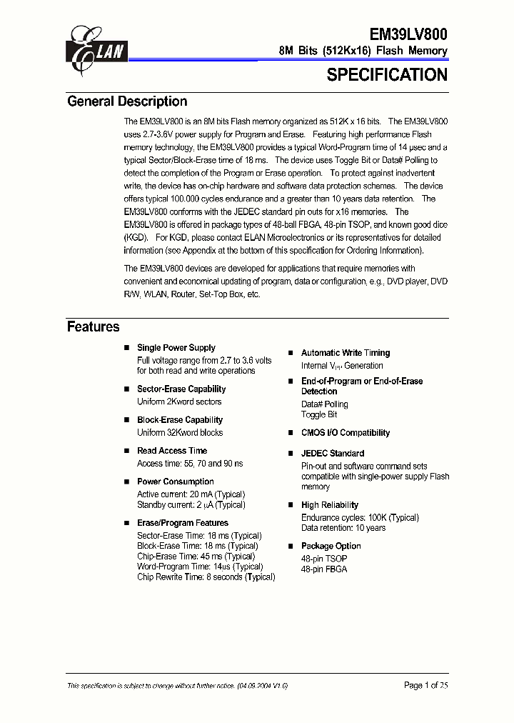 EM39LV80070M_4065860.PDF Datasheet