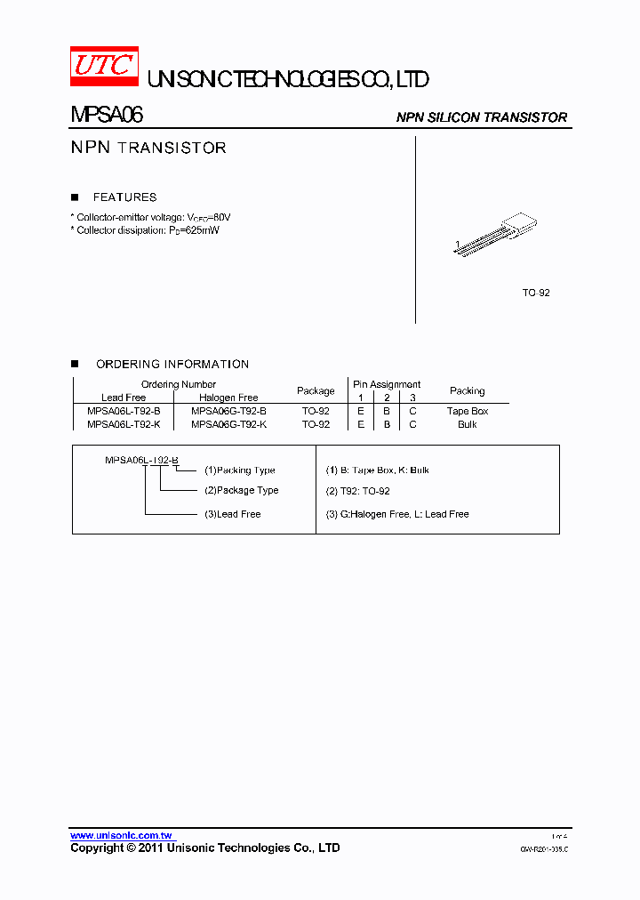 MPSA06G-T92-B_4215014.PDF Datasheet