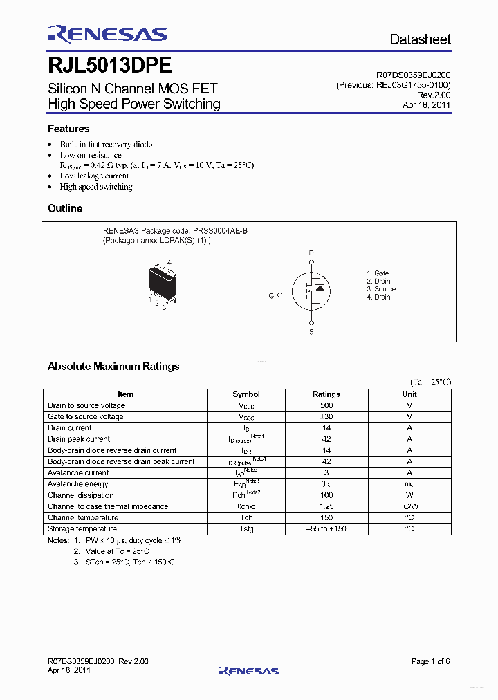 RJL5013DPE_4222263.PDF Datasheet