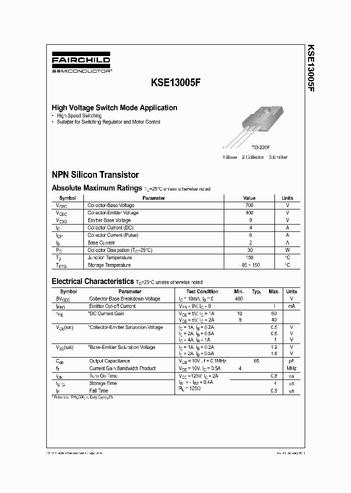 KSE13005FH1TU_4172763.PDF Datasheet