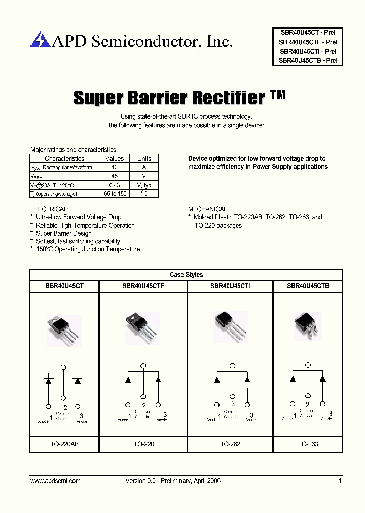 SBR40U45CTB_4174090.PDF Datasheet