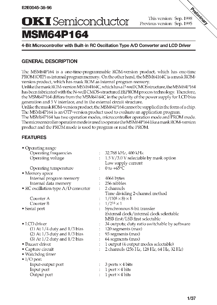 MSM64P164_4185073.PDF Datasheet