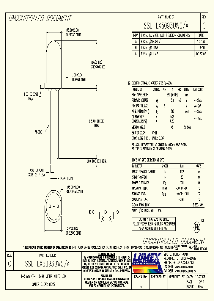 SSL-LX5093UWCA_4181940.PDF Datasheet