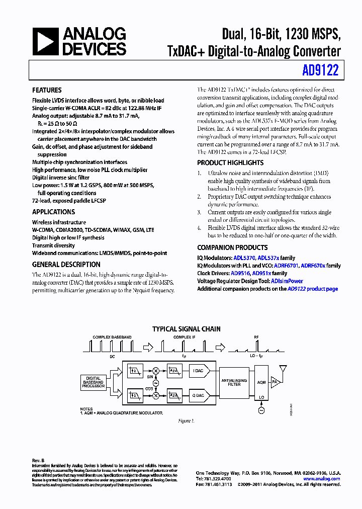 AD9122BCPZ_4191775.PDF Datasheet