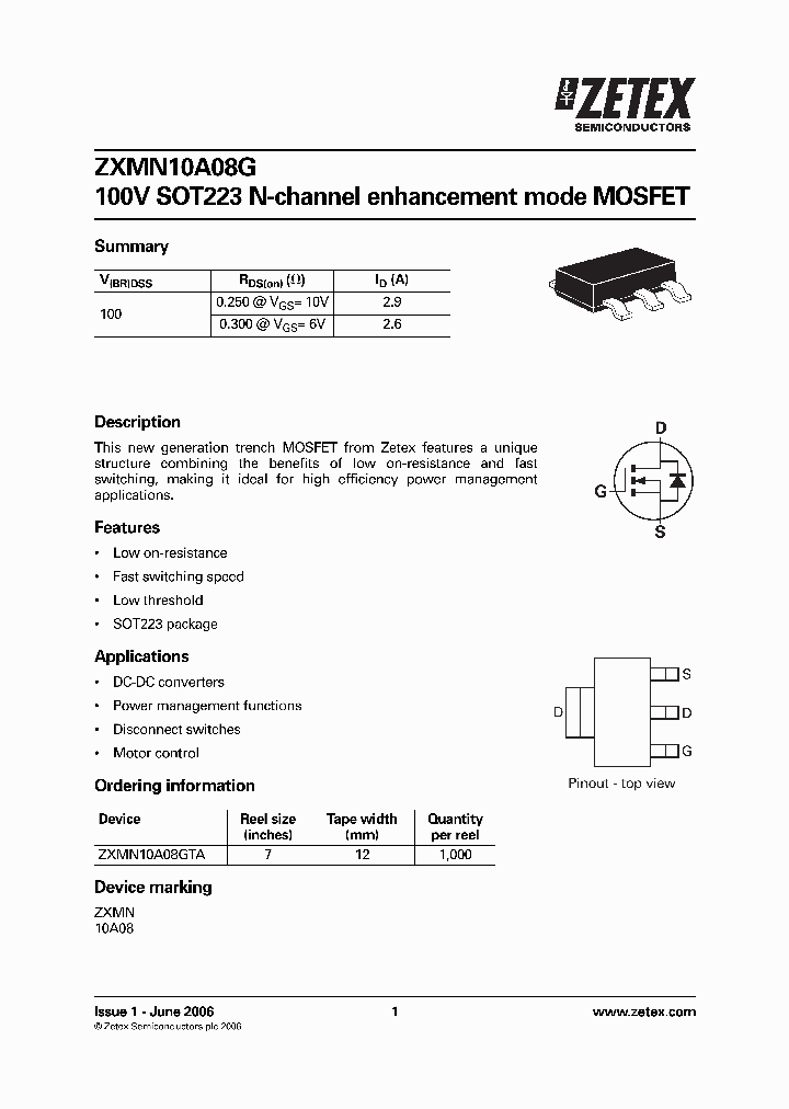 ZXMN10A08GTA_4268153.PDF Datasheet