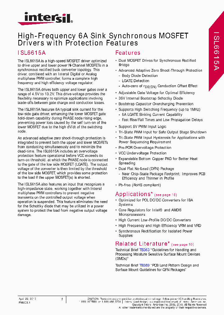 ISL6615AFRZ_4276176.PDF Datasheet