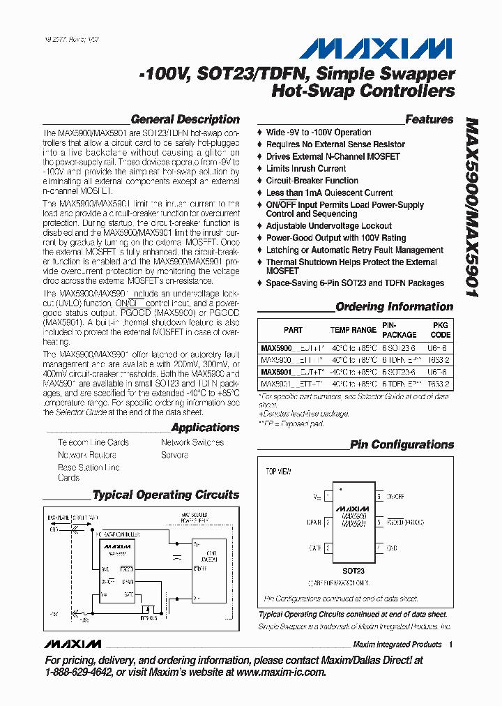 MAX5901LAEUTT_4307011.PDF Datasheet