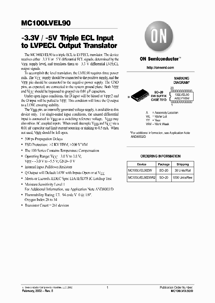 MC100LVEL90-D_4316494.PDF Datasheet