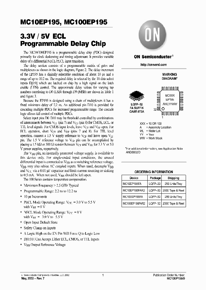 MC10EP195-D_4328501.PDF Datasheet