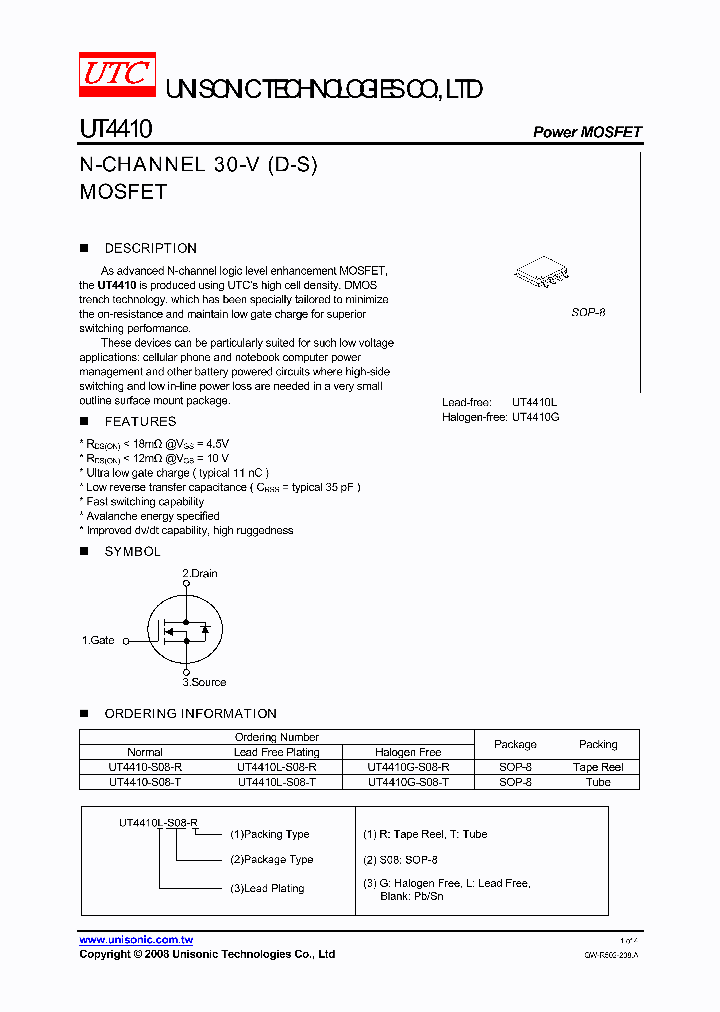 UT4410-S08-T_4344277.PDF Datasheet