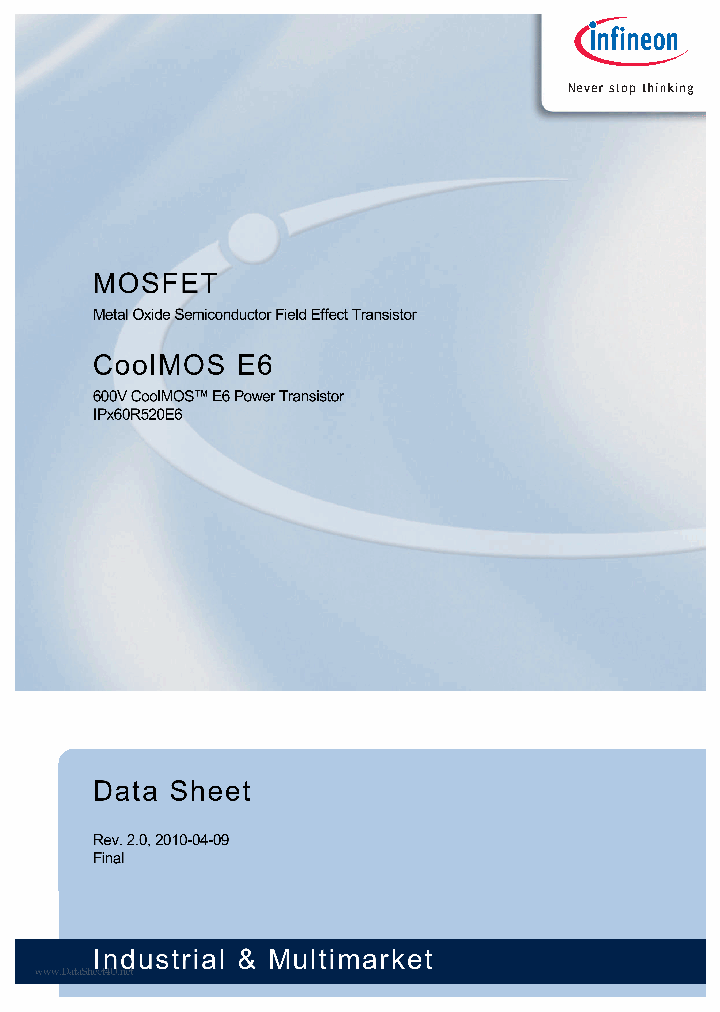 IPP60R520E6_4350832.PDF Datasheet