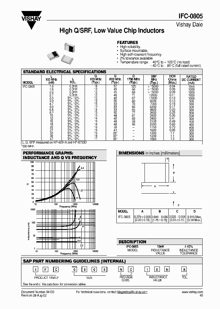 IFC-0805_4356189.PDF Datasheet