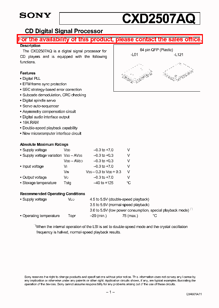 CXD2507AQ_4367890.PDF Datasheet