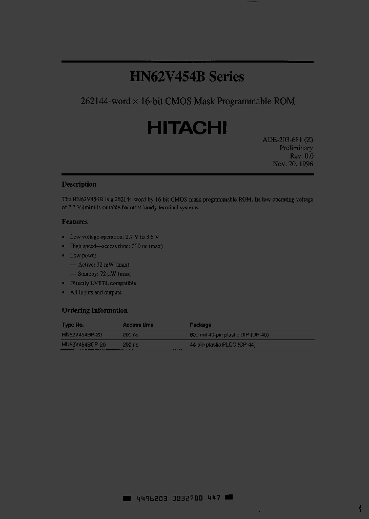 HN62V454BCP-20_4380897.PDF Datasheet