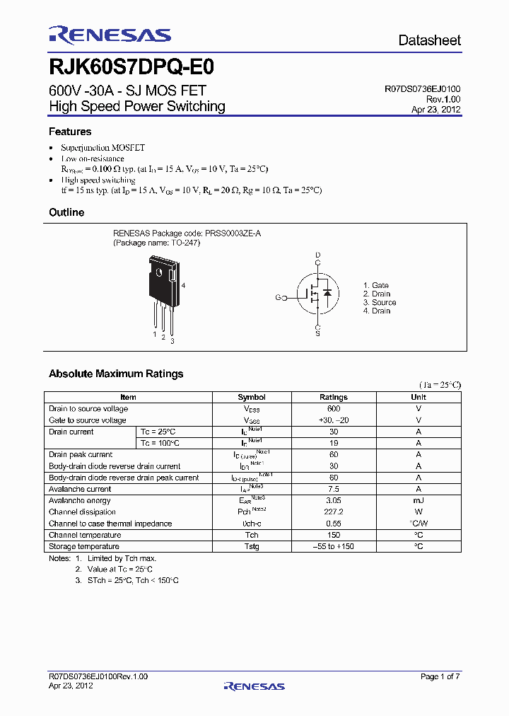 RJK60S7DPQ-E0-T2_4383680.PDF Datasheet