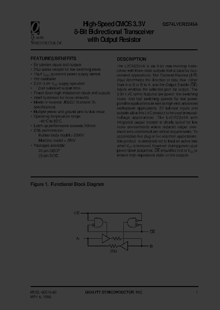 QS74LVCR2245Q_4385033.PDF Datasheet