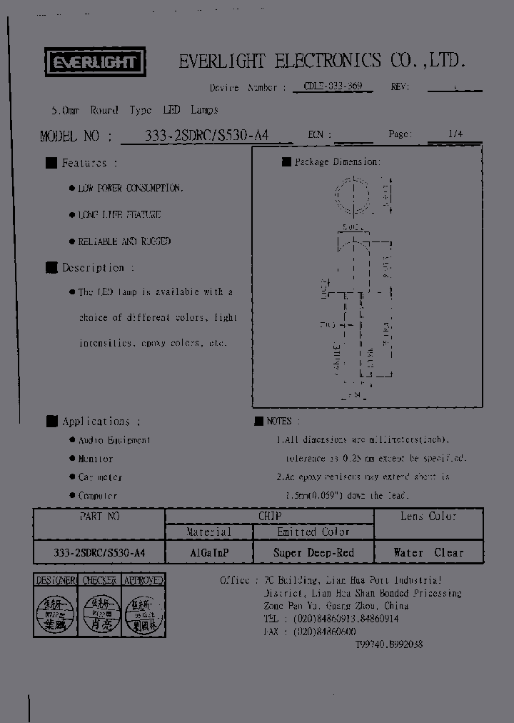 333-2SDRC-S530-A4_4394943.PDF Datasheet