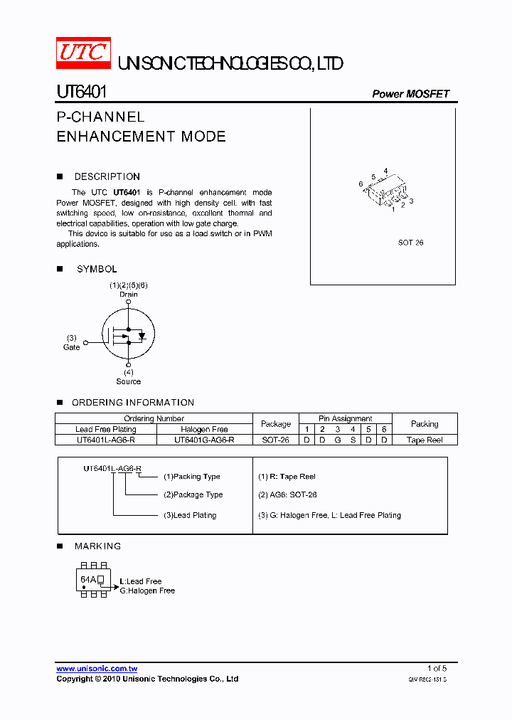 UT6401G-AG6-R_4399979.PDF Datasheet