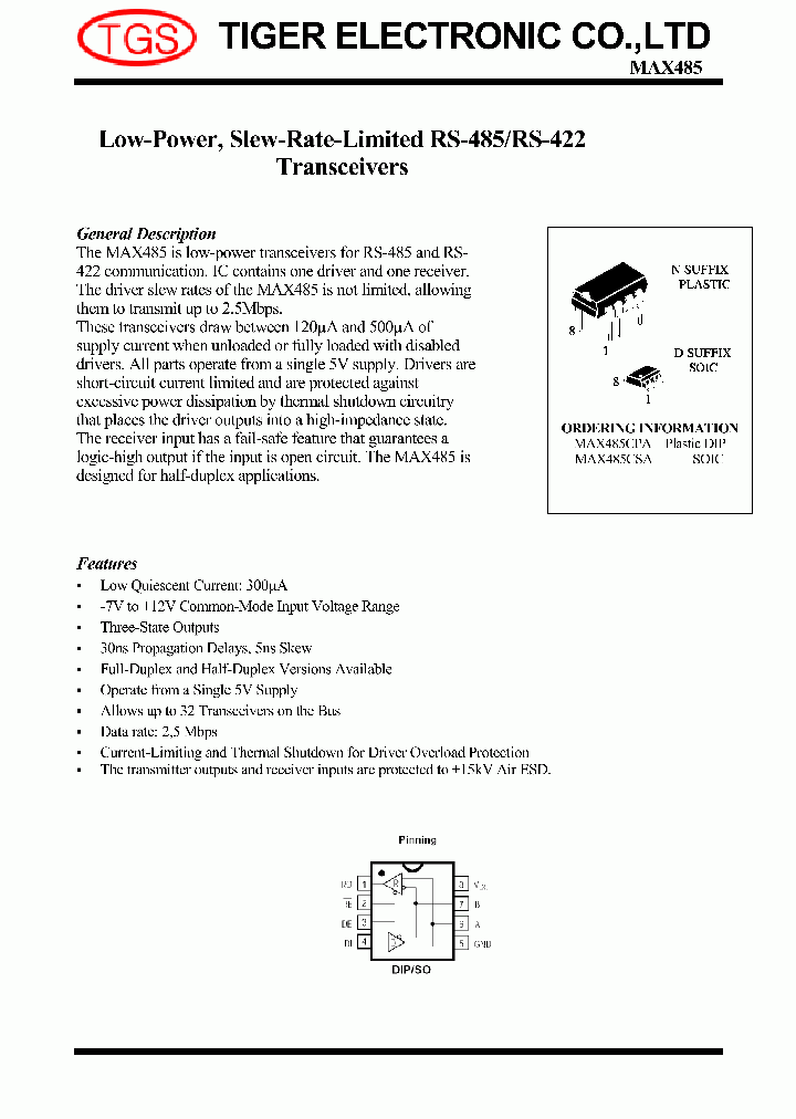 MAX485CSA_4441317.PDF Datasheet