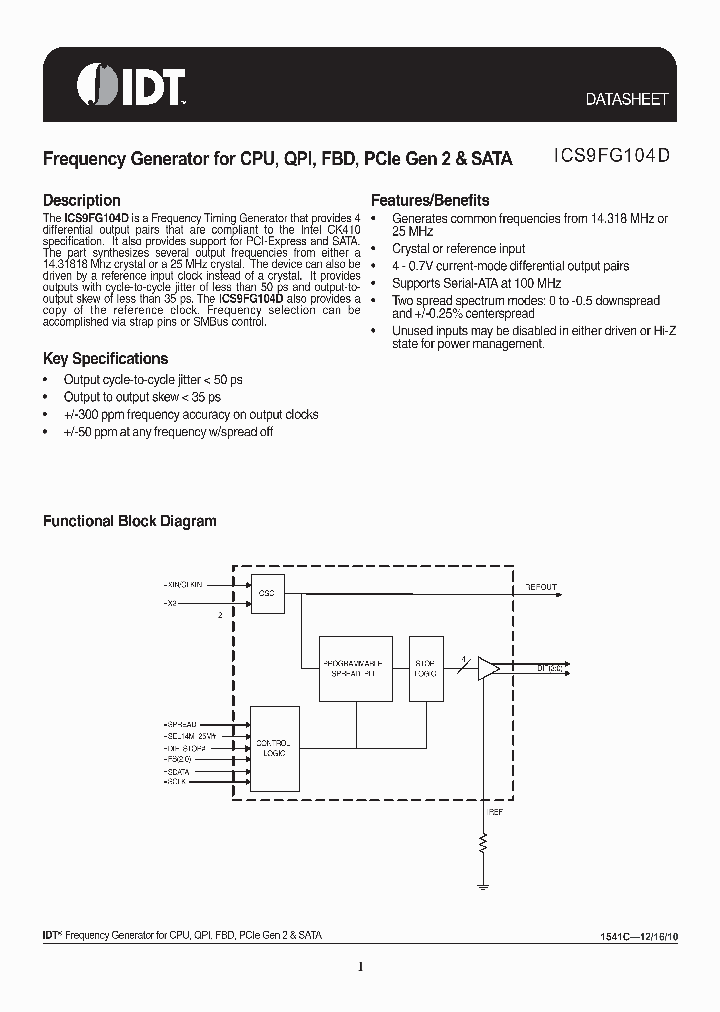 ICS9FG104D_4453936.PDF Datasheet