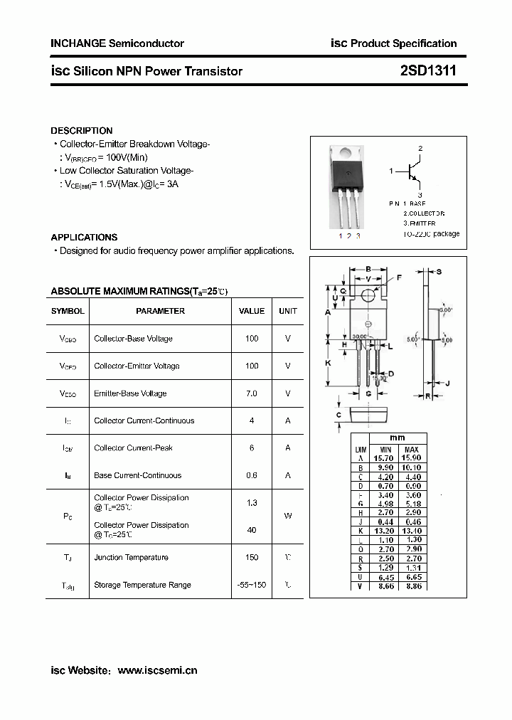 2SD1311_4463916.PDF Datasheet