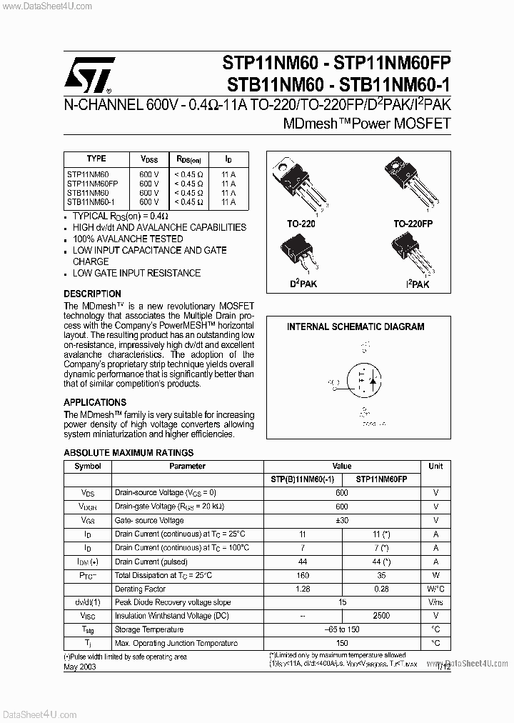 STB11NM60_4478242.PDF Datasheet