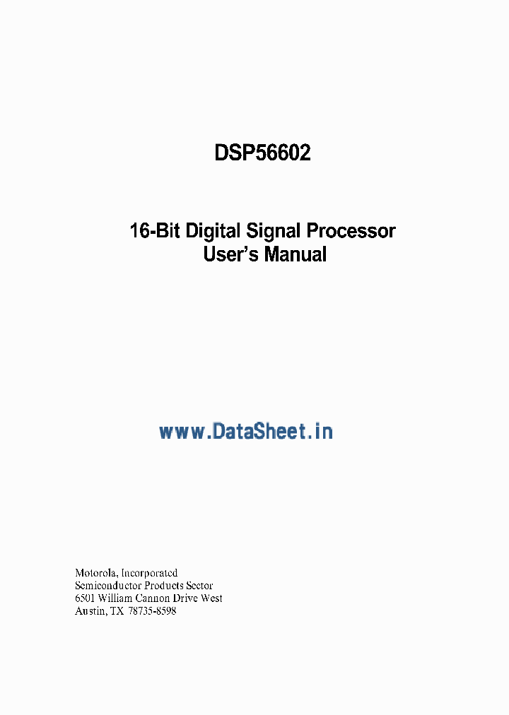 DSP56602_4478746.PDF Datasheet