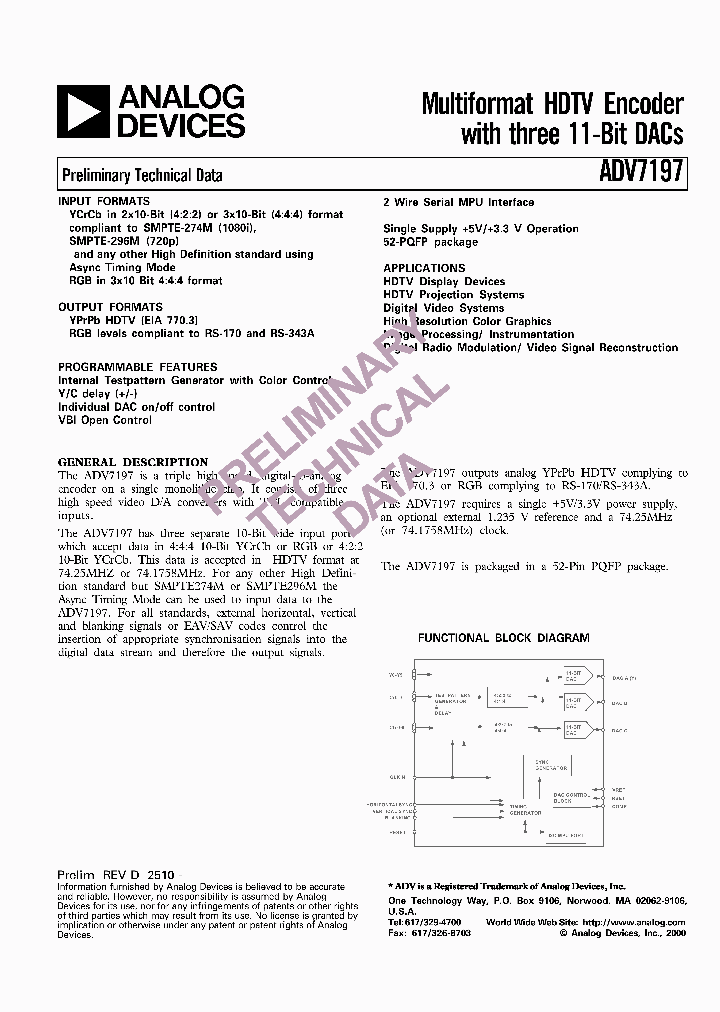 ADV7197KS_4491489.PDF Datasheet