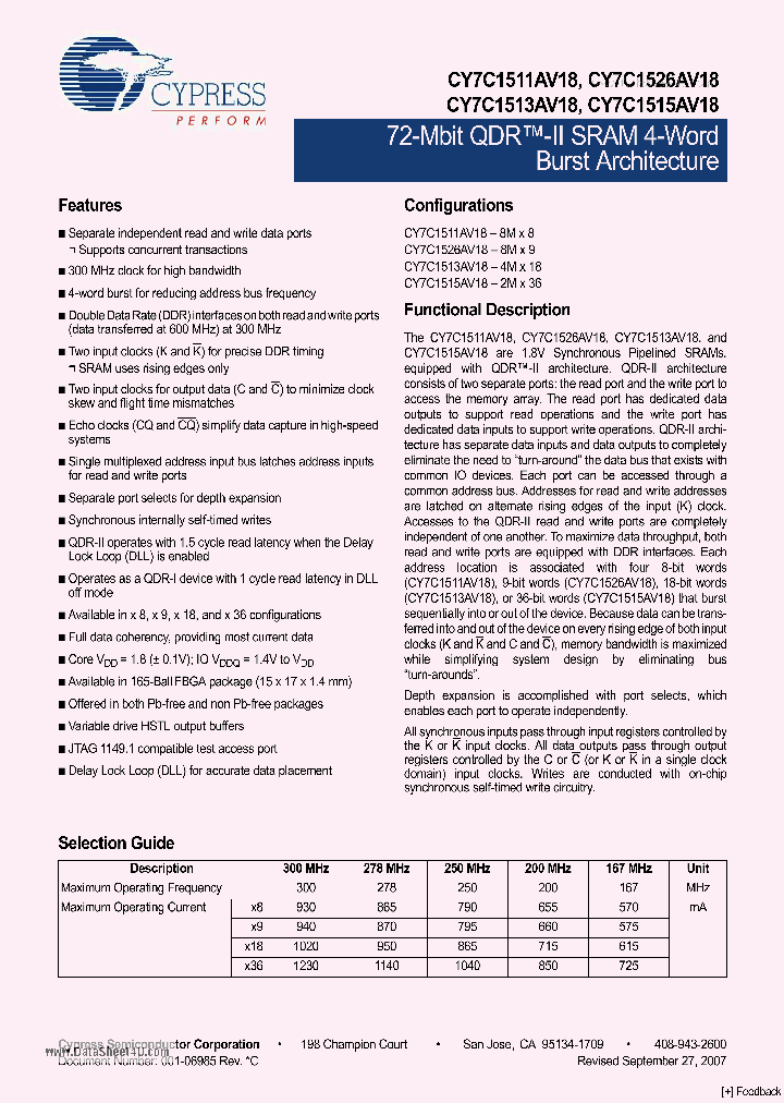 CY7C1511AV18_4507045.PDF Datasheet