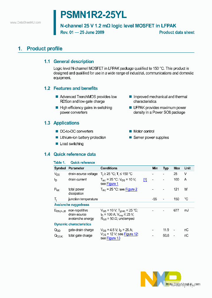 PSMN1R2-25YL_4507187.PDF Datasheet