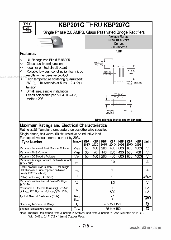 KBP206G_4510300.PDF Datasheet