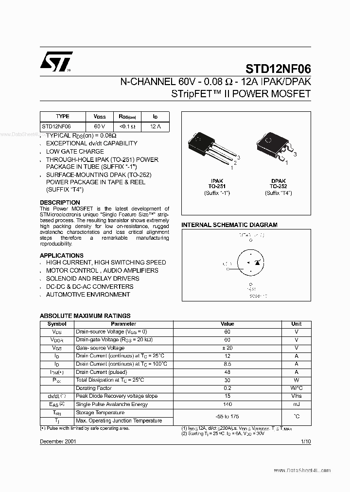 D12NF06_4517606.PDF Datasheet