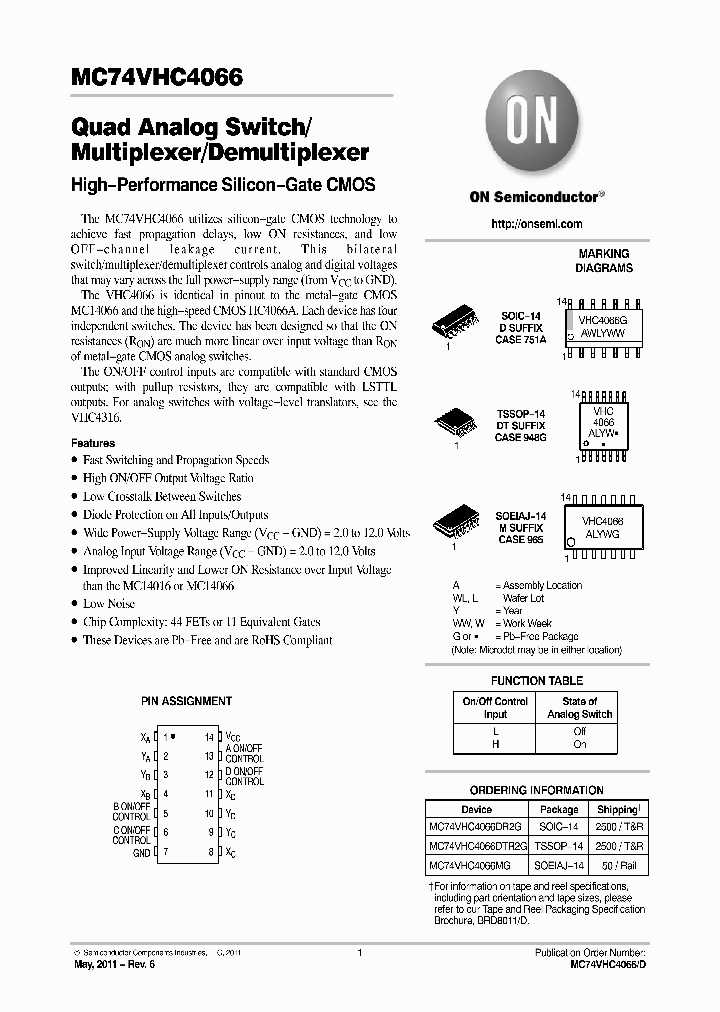 MC74VHC4066DR2G_4518338.PDF Datasheet