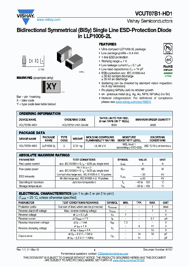 VCUT07B1-HD1-G4-08_4525957.PDF Datasheet