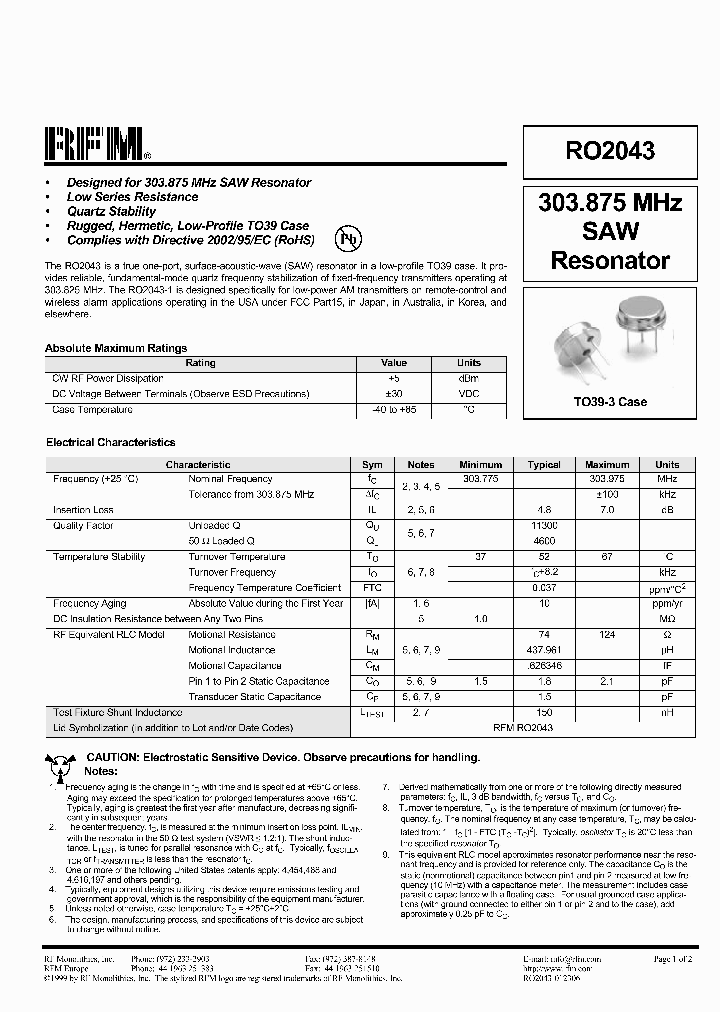 RO2043_4542025.PDF Datasheet