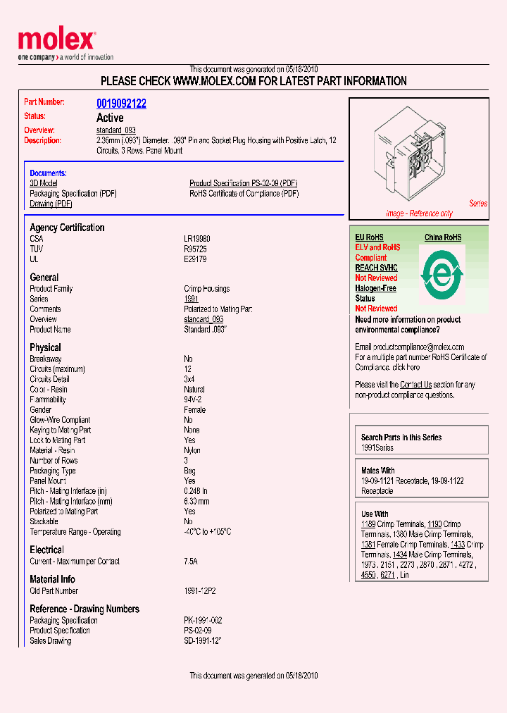 0019092122_4553139.PDF Datasheet