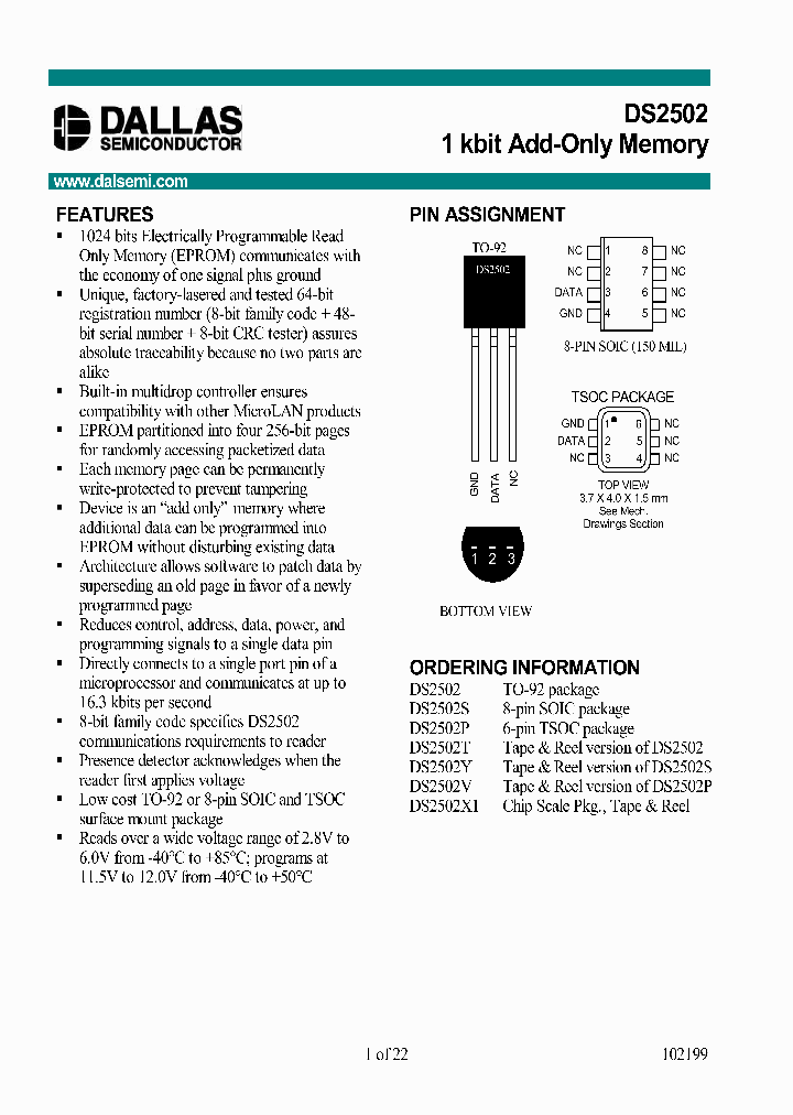 DS2502_4558970.PDF Datasheet