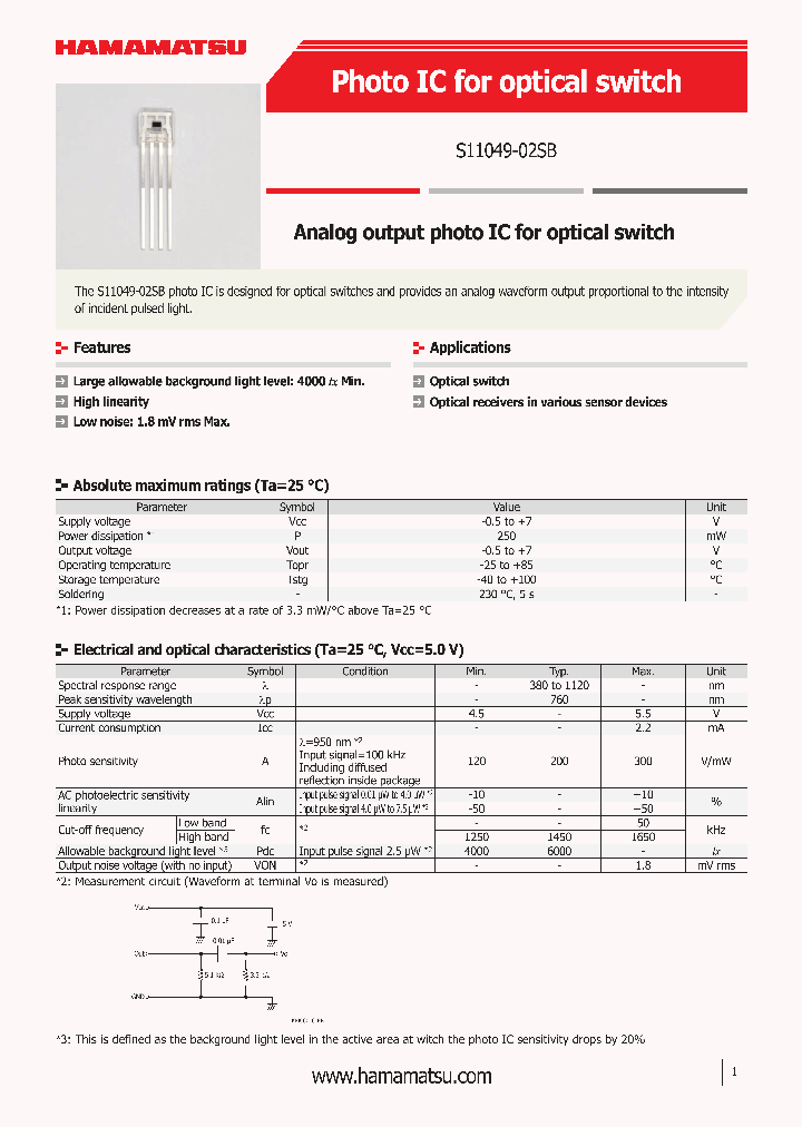 S11049-02SB_4573466.PDF Datasheet