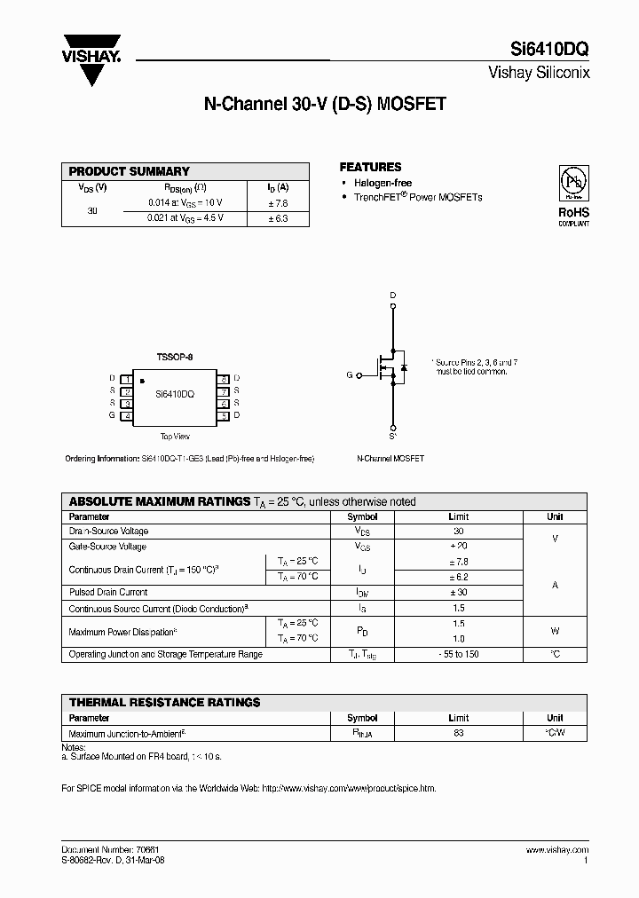 SI6410DQ-T1-GE3_4577691.PDF Datasheet