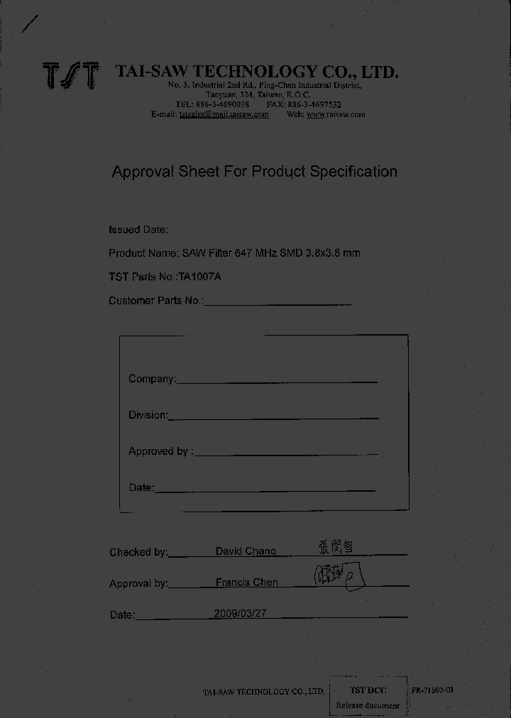 TA1007A_4585577.PDF Datasheet