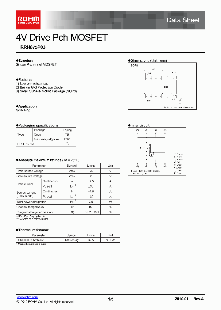 RRH075P03_4585425.PDF Datasheet