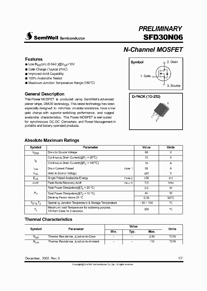 SFD30N06_4588652.PDF Datasheet