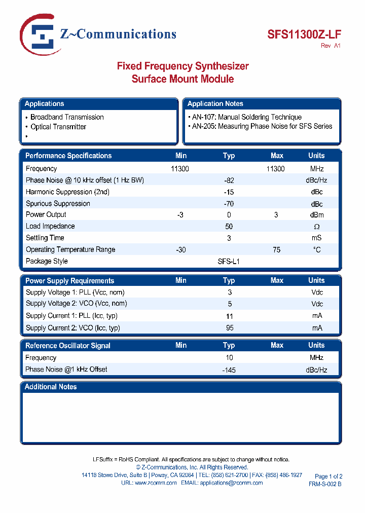 SFS11300Z-LF_4590469.PDF Datasheet