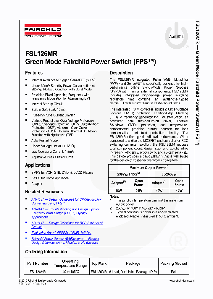 FSL126MR_4593616.PDF Datasheet