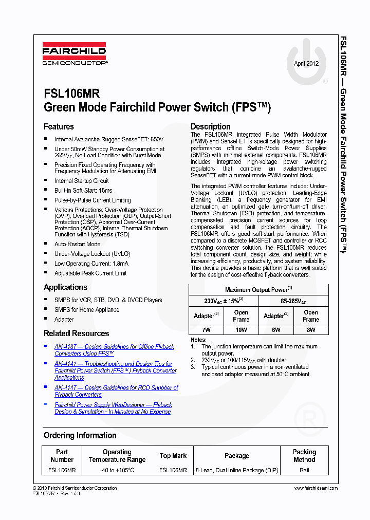 FSL106MR_4593613.PDF Datasheet