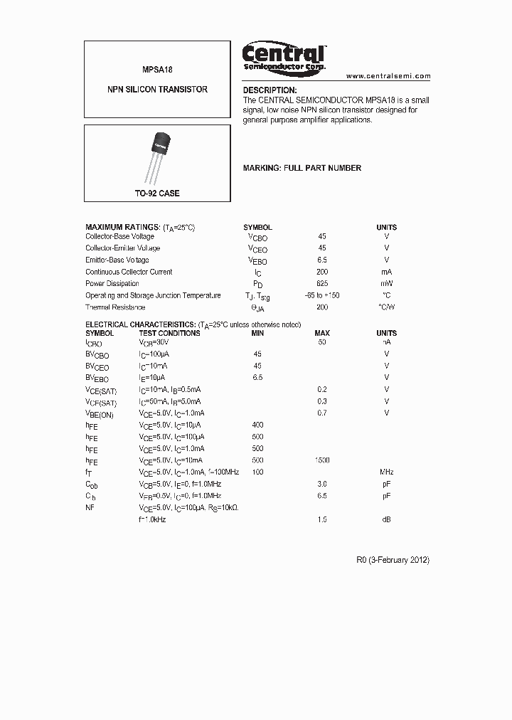 MPSA18_4593864.PDF Datasheet