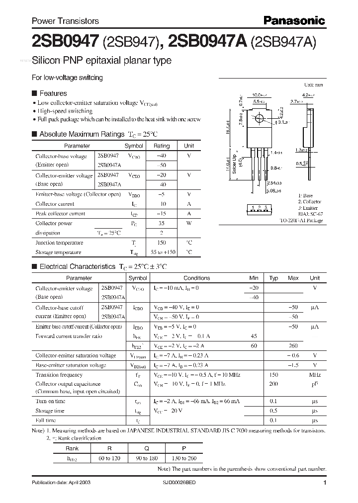 2SB947_4594012.PDF Datasheet