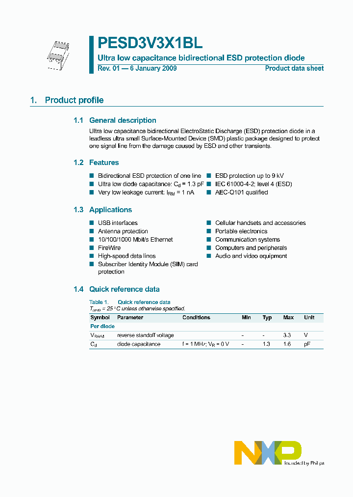 PESD3V3X1BL_4597378.PDF Datasheet